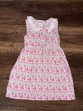 Blueberi Boulevard Toddler Dress with Pink Floral Print